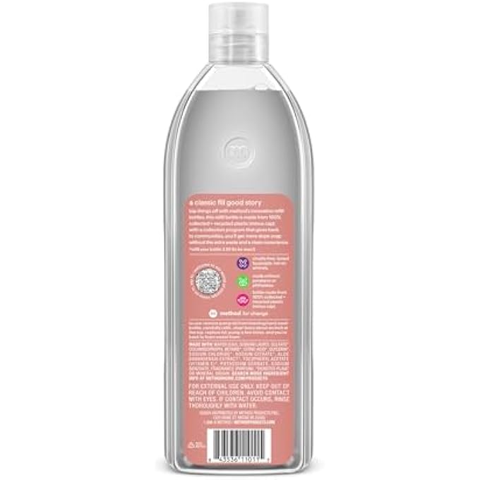 Method PREMIUM FOAMING HAND WASH REFILL, VANILLA + RASPBERRY, RECYCLABLE BOTTLES, 28 OUNCE, 4 PACK - Image 2